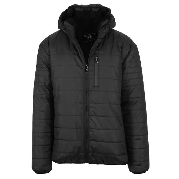 Galaxy by Harvic Mens Sherpa-Lined Hooded Puffer Jacket Male (Sizes, S to 2XL) - Walmart.com | Walmart (US)