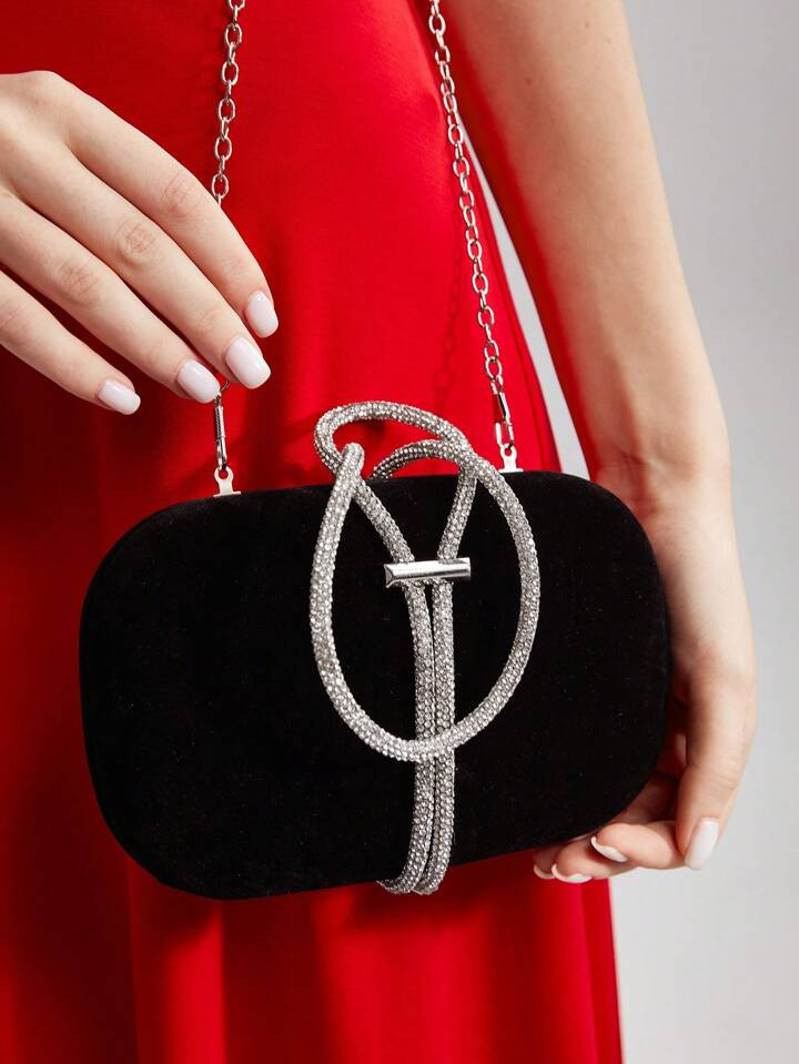 MOTF PREMIUM GLITTER BLING,SHINY GLAMOROUS,ELEGANT,EXQUISITE RHINESTONE DECOR CLUTCH BAG DINNER B... | SHEIN