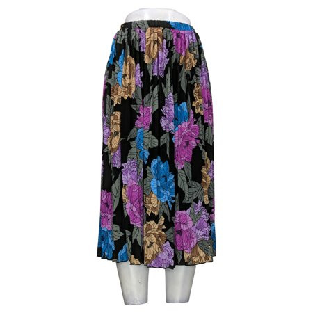 Antthony Skirt Sz XS Antthony Floral Pleated Skirt Black 669120 | Walmart (US)