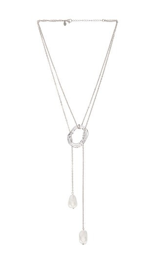 Solar Lariat Necklace in Silver | Revolve Clothing (Global)