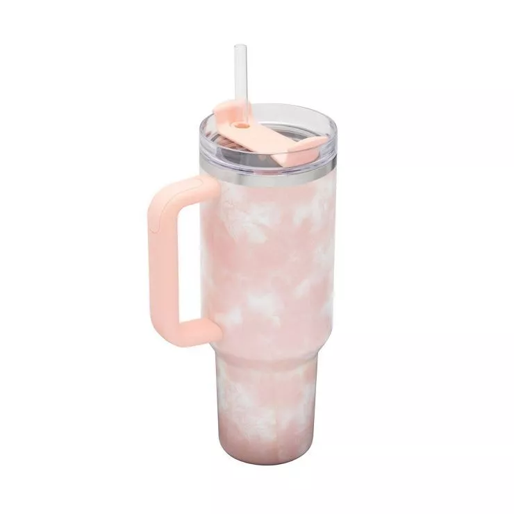 Buy Welour Glass Pink Stanley Tumbler With Lid Straw And