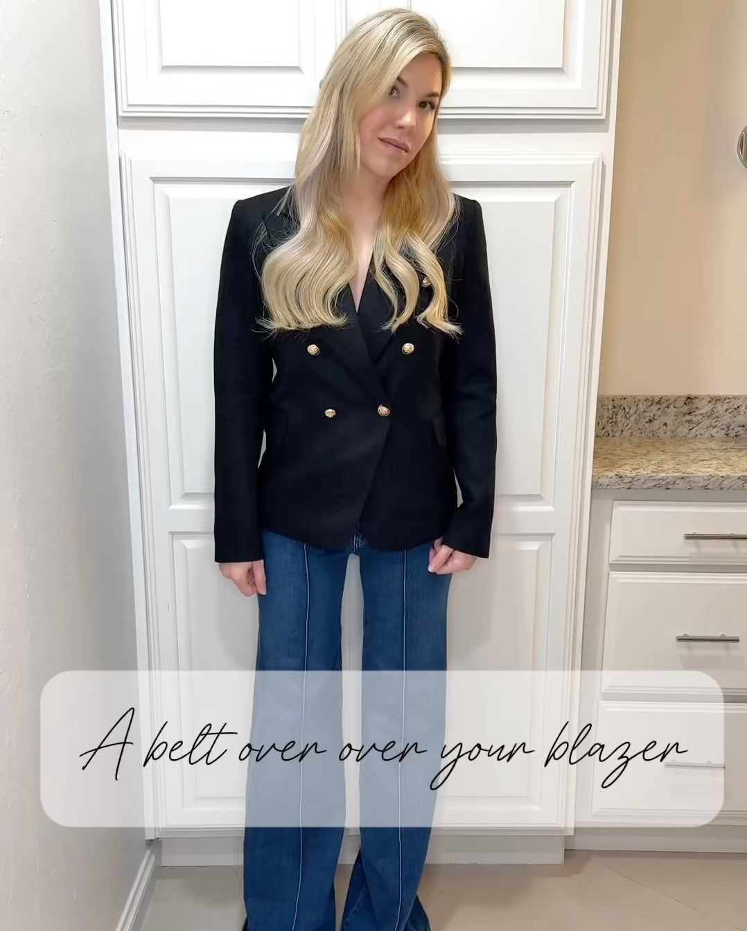 In a fashion rut… 
- try wearing a blazer as a top and add a belt over it
- also add a fair isle styled sweater to your wardrobe 

Everything you see runs TTS. Wearing an XS in tops and 25 in jeans. I’m 5’4

Jeans
Wide leg jeans
Black blazer
Fair isle sweater
Sweater 

#LTKStyleTip #LTKFindsUnder100 #LTKWatchNow