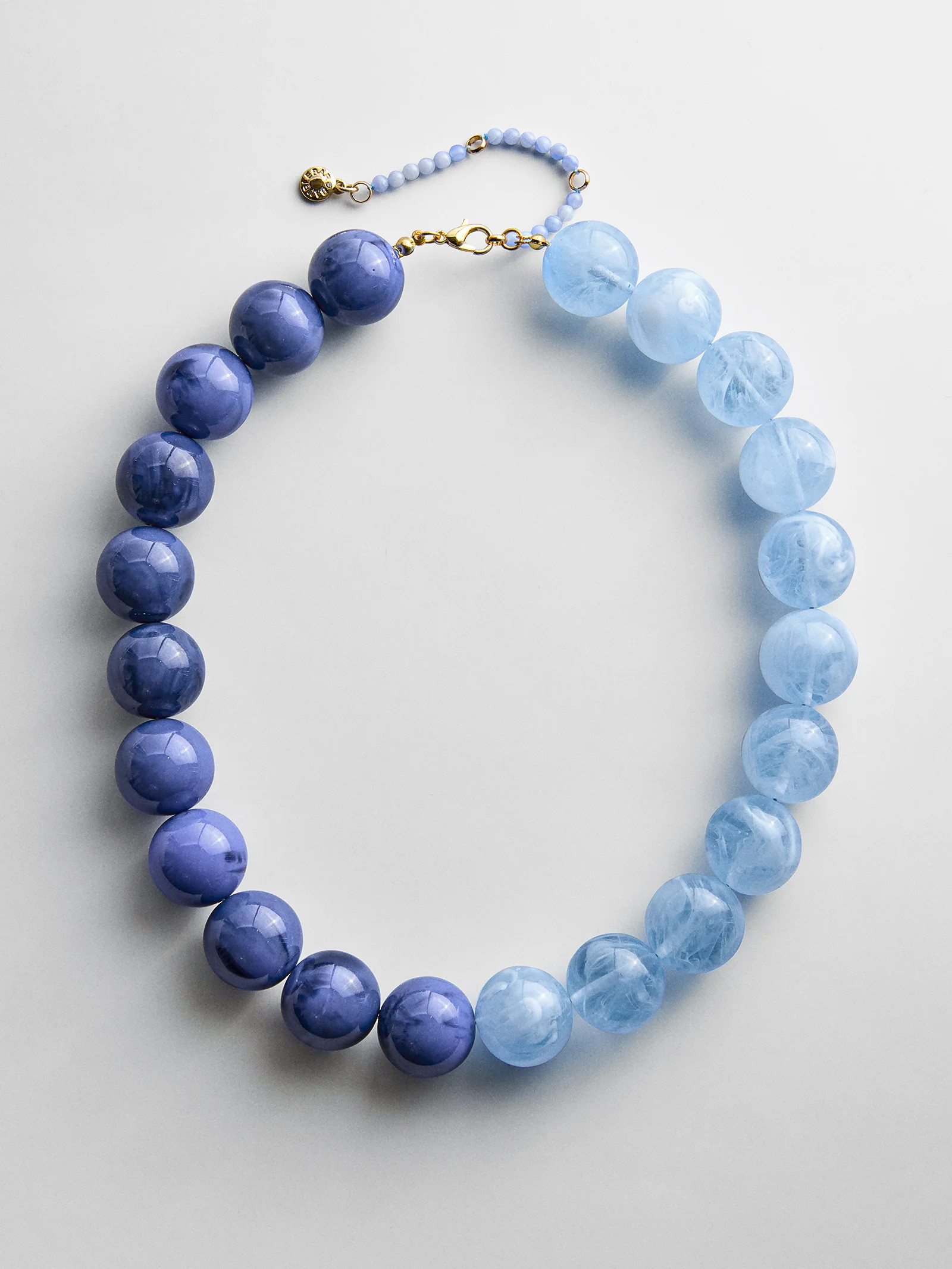 Jane Beaded Necklace - Lapis/Blue Lace Agate | BaubleBar