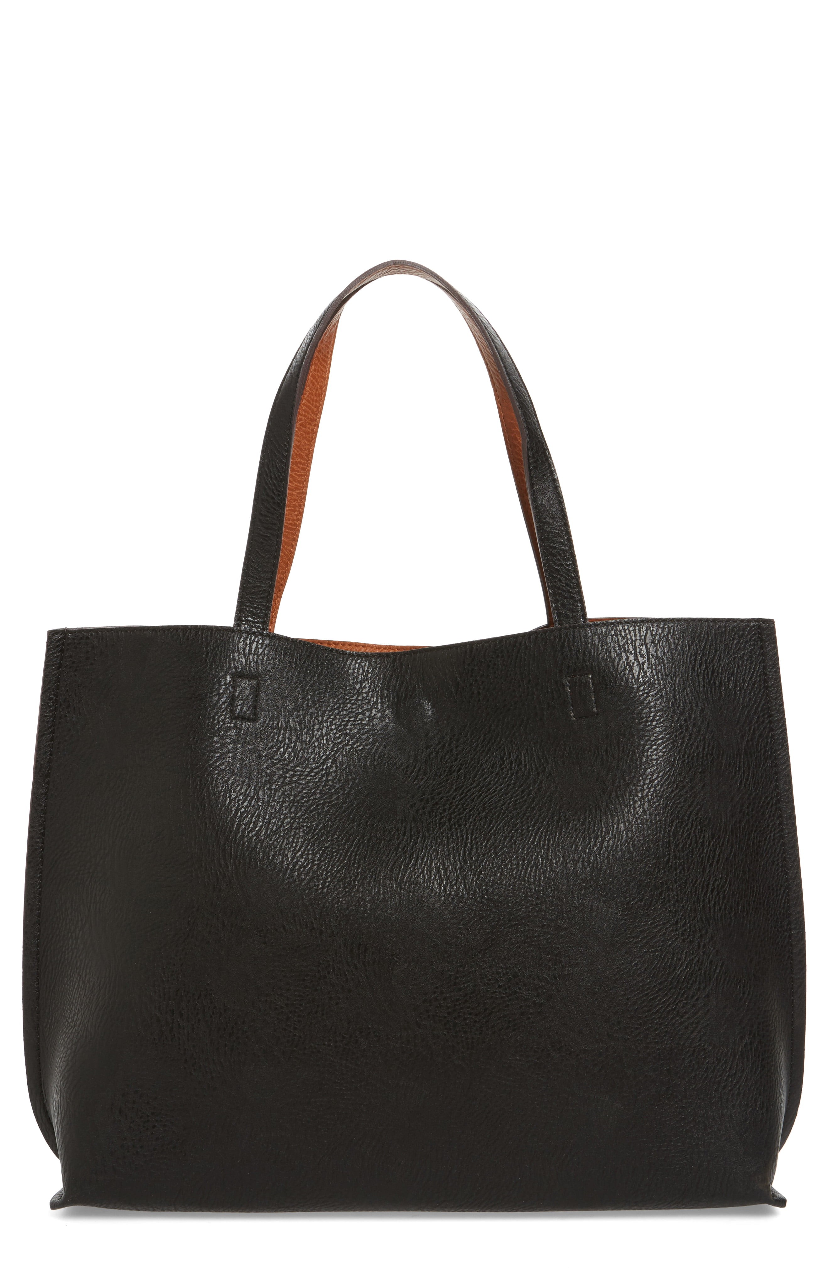 Street Level Reversible Faux Leather Tote & Wristlet - | Nordstrom