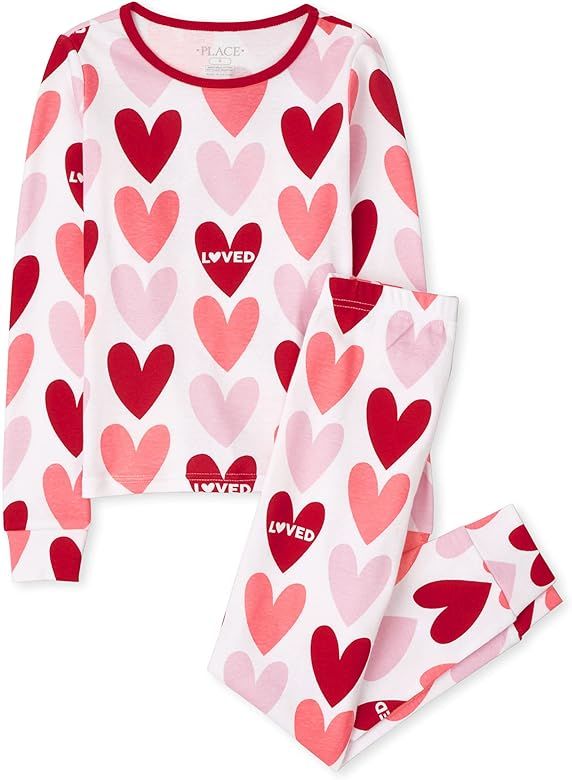 The Children's Place Girls Long Sleeve 2 Piece Snug Fit Cotton Pajamas | Amazon (US)