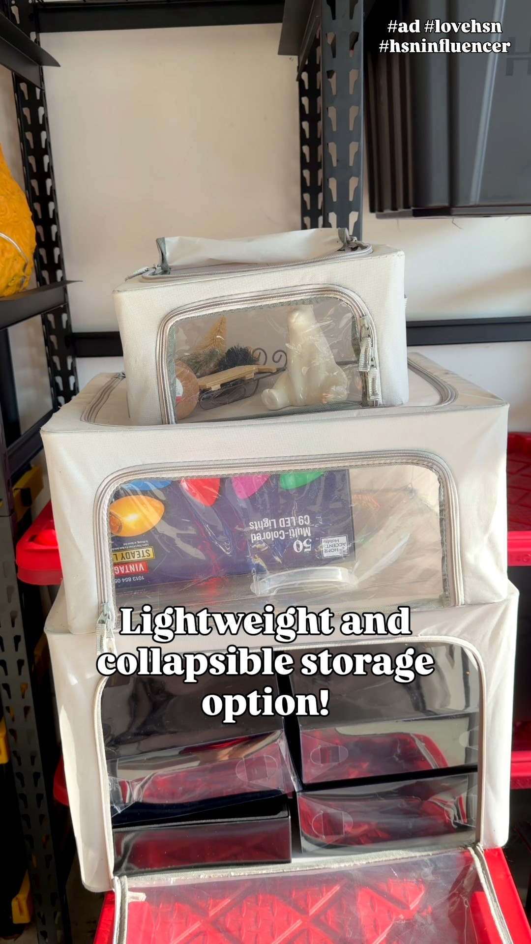 #ad The best lightweight and collapsible storage for closets and seasonal decor is almost 40% off! I love these so much! #LoveHSN #HSNInfluencer @HSN 

#LTKGiftGuide #LTKHome #LTKCyberWeek