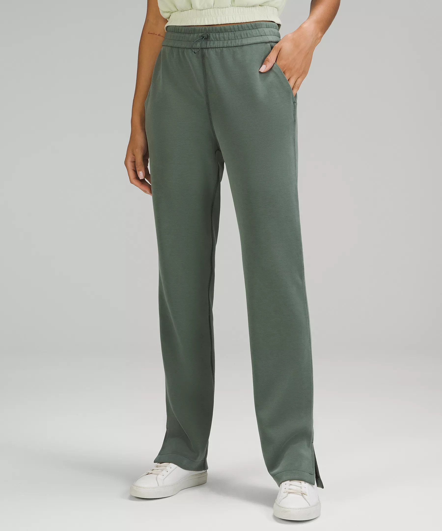 Brushed Softstreme Split-Hem High-Rise Pant | Lululemon (US)