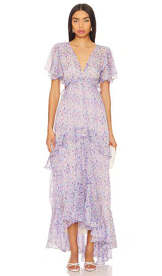 Cherli Dress in Purple Blue Floral | Revolve Clothing (Global)