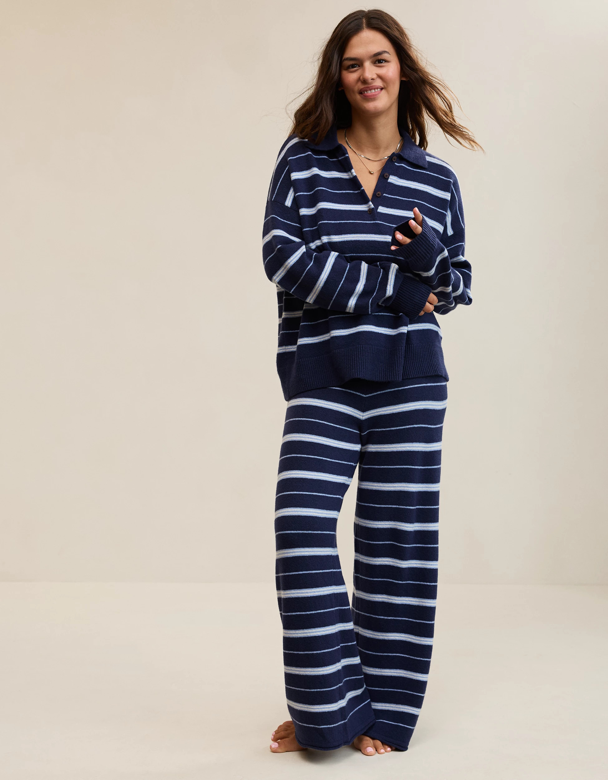 Aerie Sunday Soft\u00ae Plush Polo Sweater | American Eagle Outfitters (US & CA)