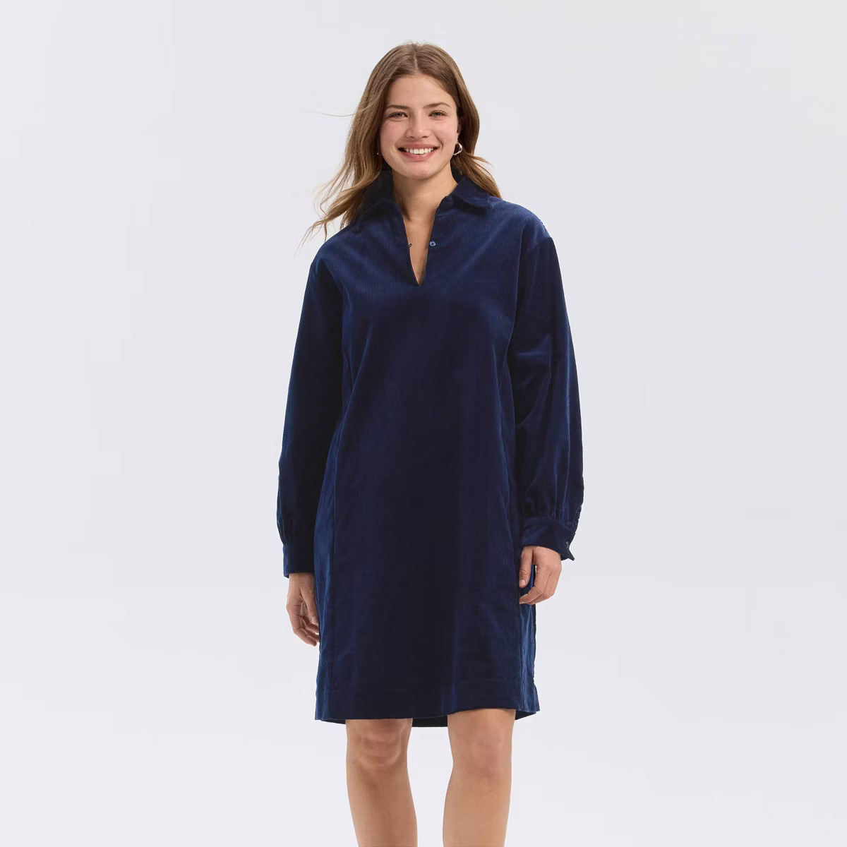 Women's Corduroy Balloon Long Sleeve Mini Shirtdress - Universal Thread™ | Target