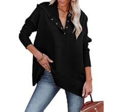 Zwurew Oversized Sweatshirts Womens Hoodies Pullover Long Sleeve Button Up Henley Shirt Fall Wint... | Amazon (US)