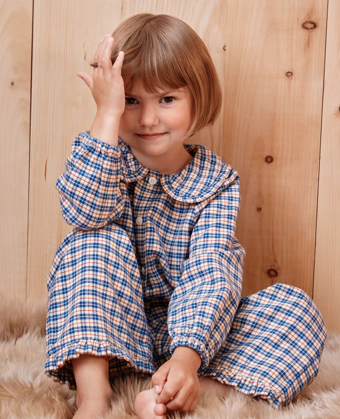 Holiday Ruffle Flannel Pajama Set | Hanna Andersson