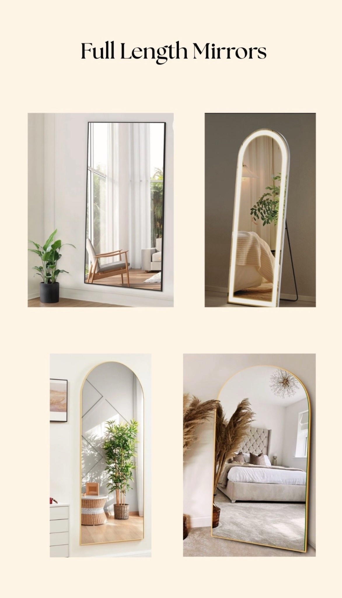 Full length mirror inspo ✨🙌🏼

#LTKHome #LTKgrwm #LTKSaleAlert