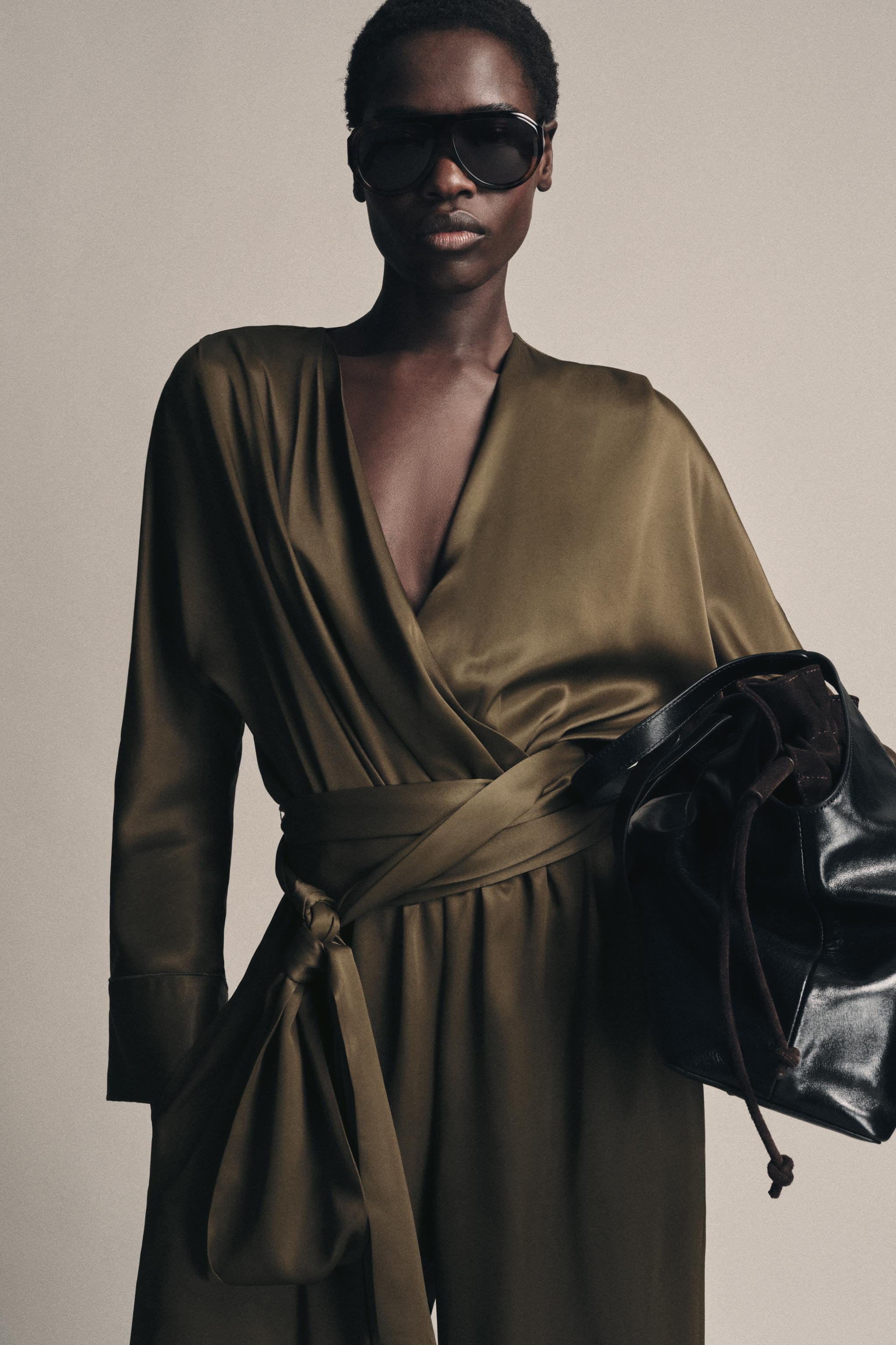 ZW COLLECTION SATIN EFFECT BLOOMER JUMPSUIT | Zara US