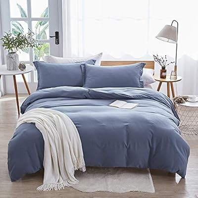 Dreaming Wapiti Duvet Cover Queen,100% Washed Microfiber 3pcs Bedding Duvet Cover Set,Solid Color... | Amazon (US)