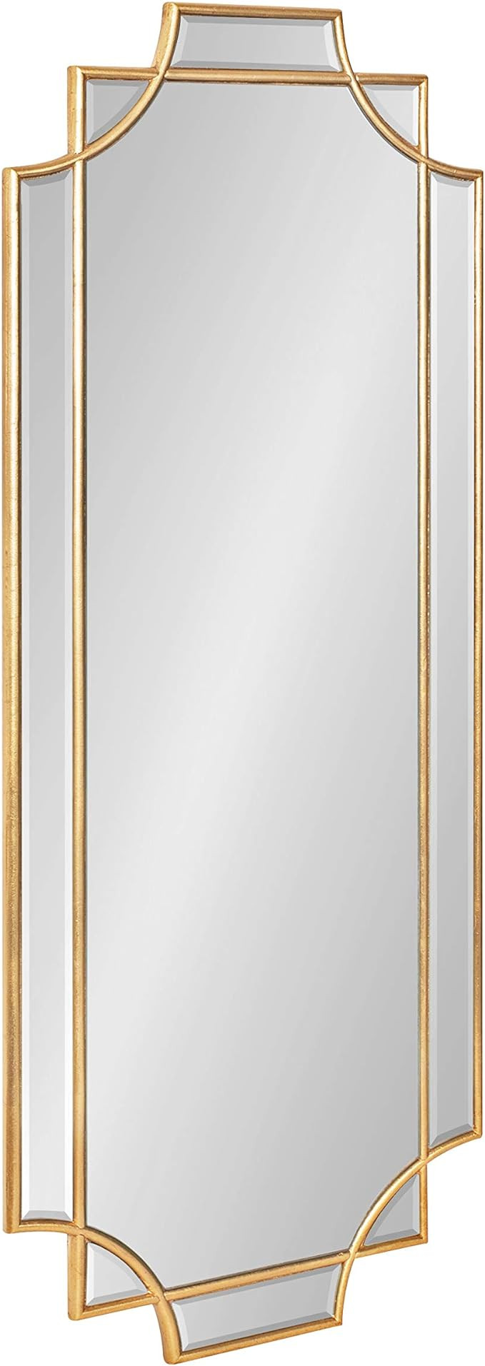 Kate and Laurel Minuette Glam Wall Mirror, 16 x 42, Gold, Elegant Traditional Home Decor with A B... | Amazon (US)
