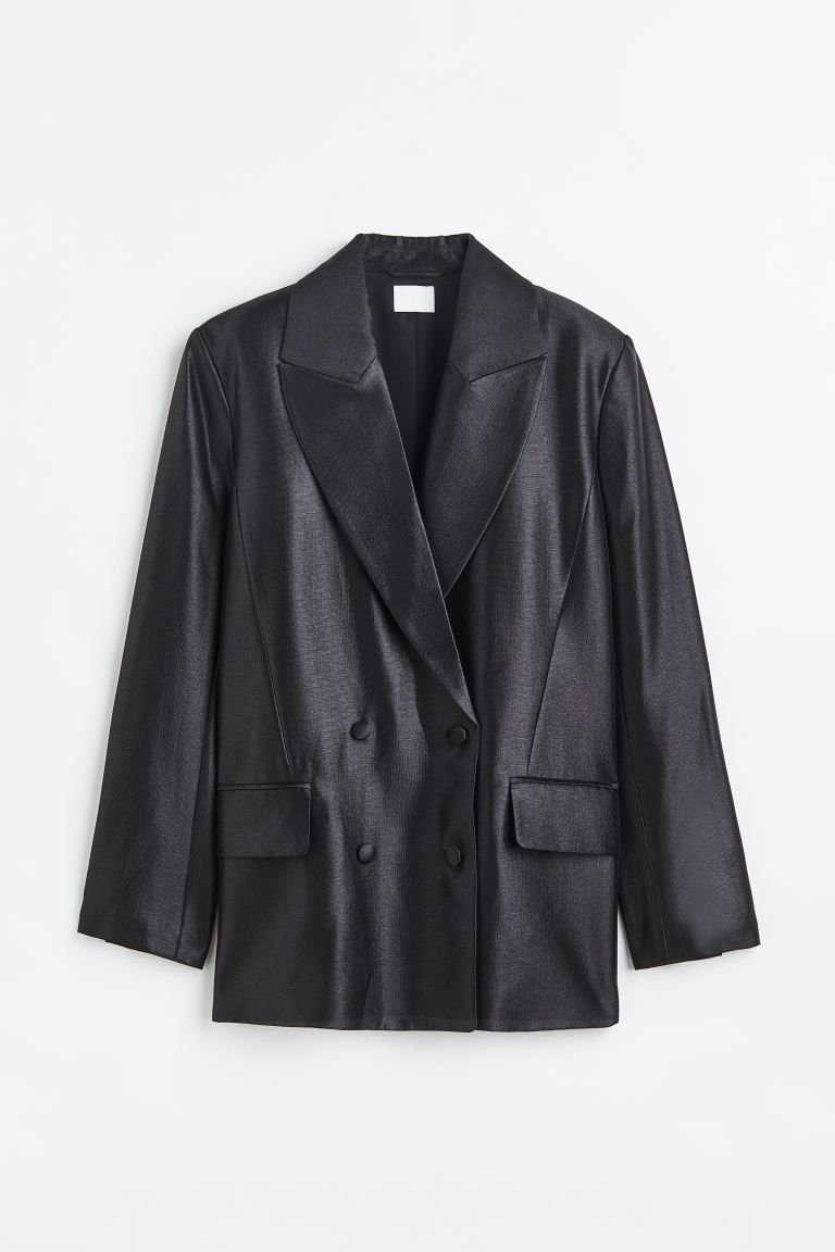 Double-breasted satin blazer | H&M (UK, MY, IN, SG, PH, TW, HK)