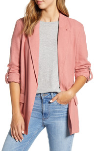 Click for more info about Linen Blend Boyfriend Blazer