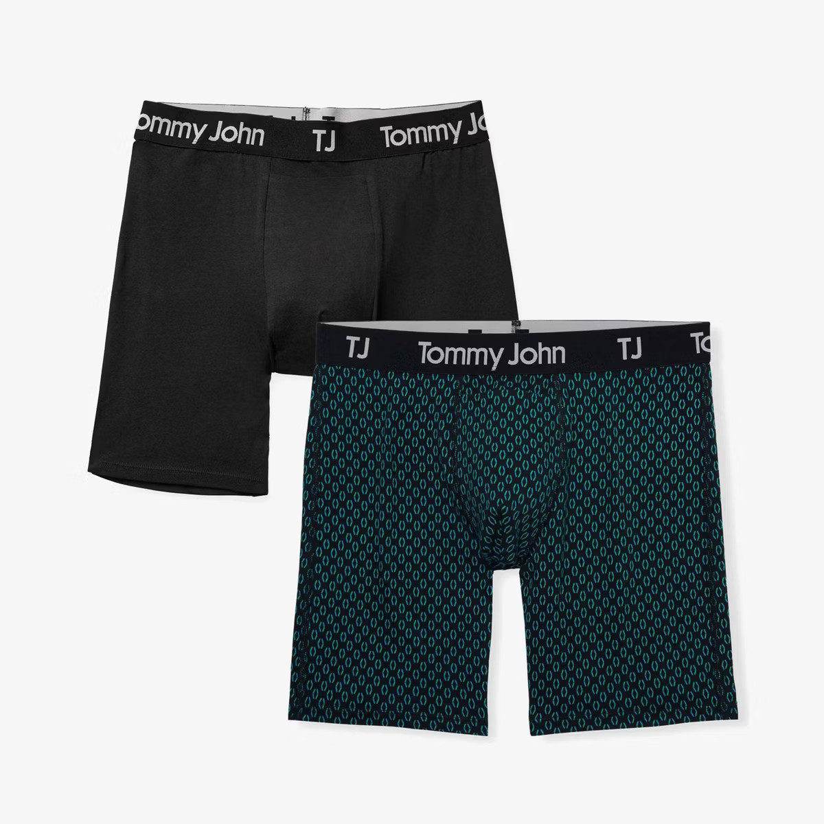 TJ | Tommy John™ Men's 6" Boxer Briefs 2pk - Black/Green | Target