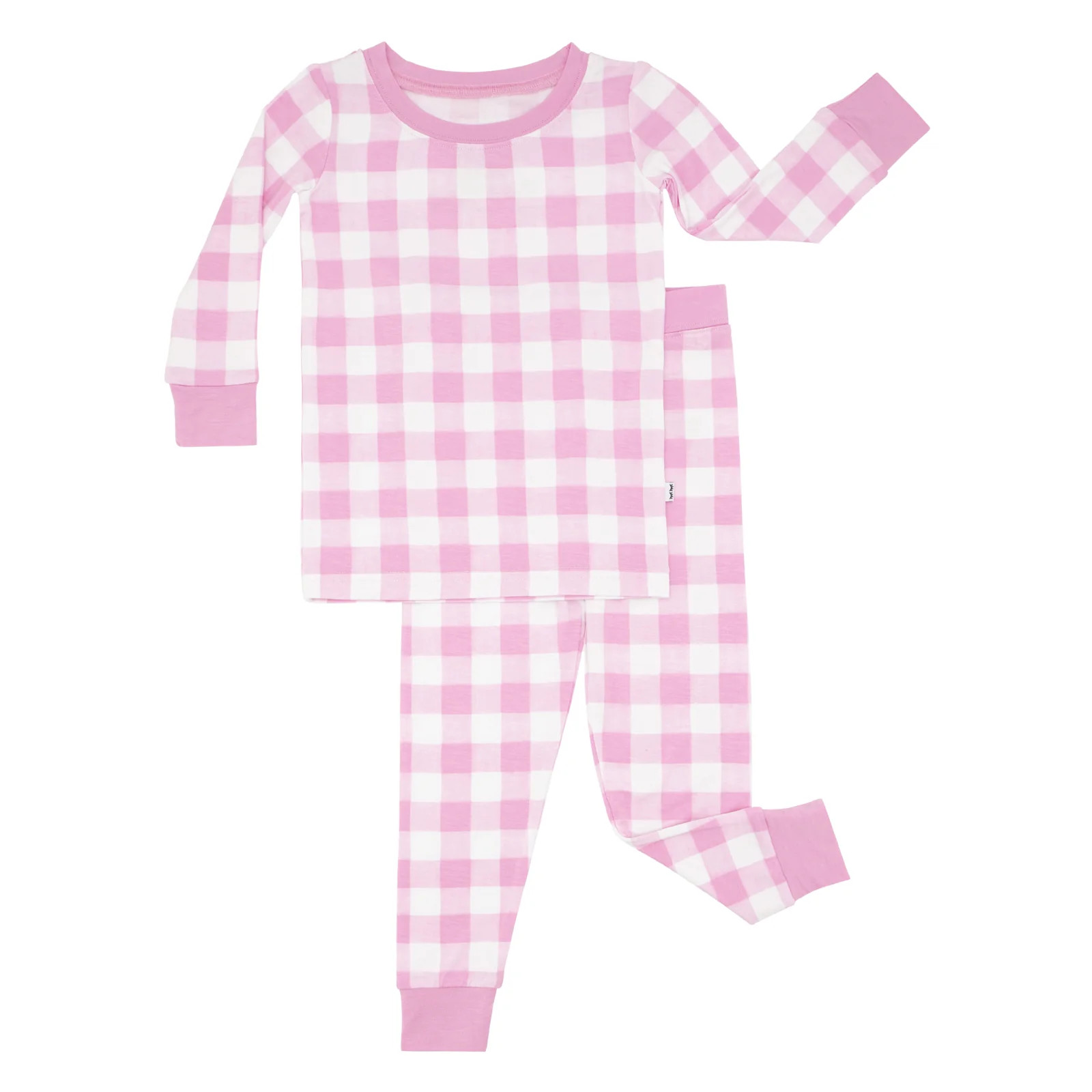 Pink Gingham Two-Piece Pajama Set | Little Sleepies