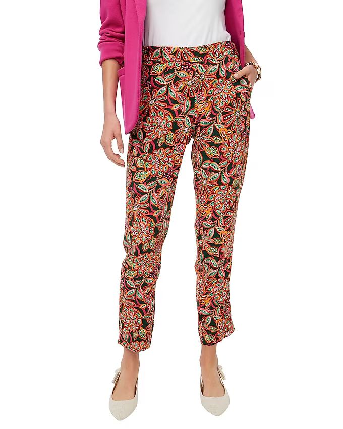 Floral Jamie pant with elastic waist | J.Crew Factory