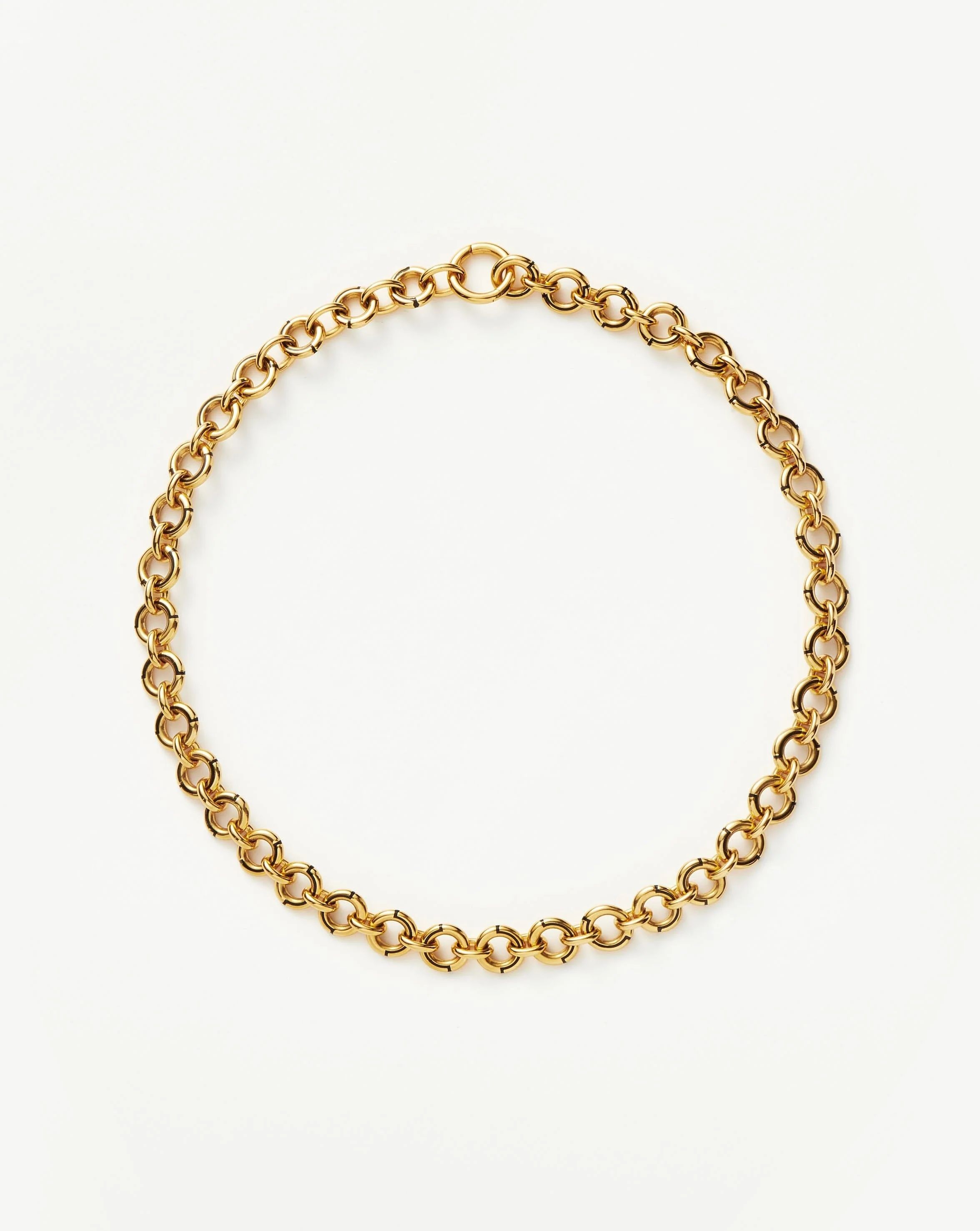 Enamel Byline Link Chunky Chain Choker | 18ct Gold Plated on Brass | Missoma