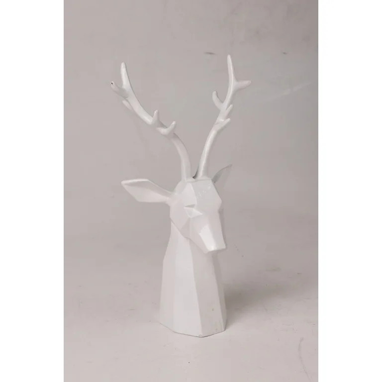 Aluminum Geometric Reindeer Christmas Tabletop Decoration, White, 14.5", by Holiday Time | Walmart (US)