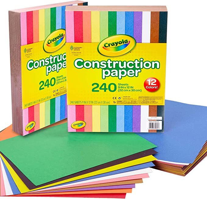 Crayola Construction Paper, 240 Count, 2-Pack (total 480 count) | Amazon (US)