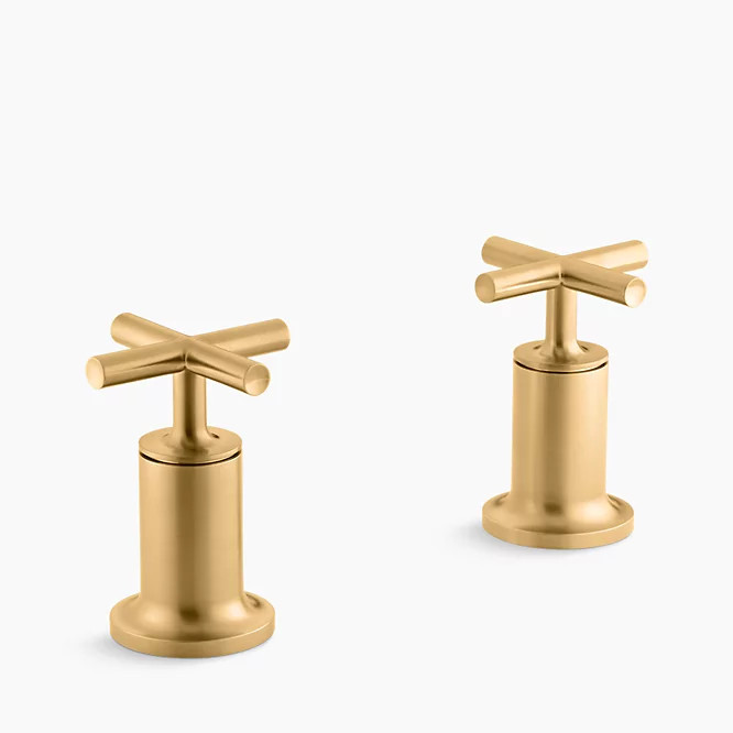 Deck- or wall-mount bath faucet handle trim with cross design | Kohler