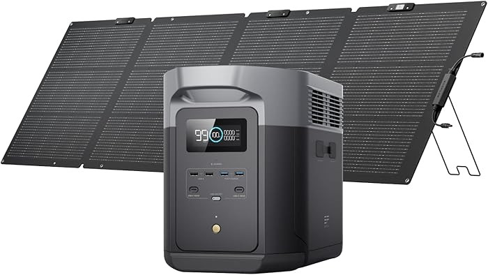 EF ECOFLOW Solar Generator DELTA 2 Max 2048Wh with 220W Solar Panel, LiFePO4 Battery Portable Pow... | Amazon (US)