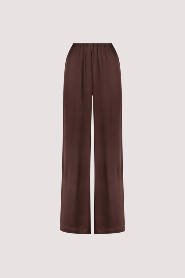 MONICA BITTER CHOC SATIN PANT | DISSH
