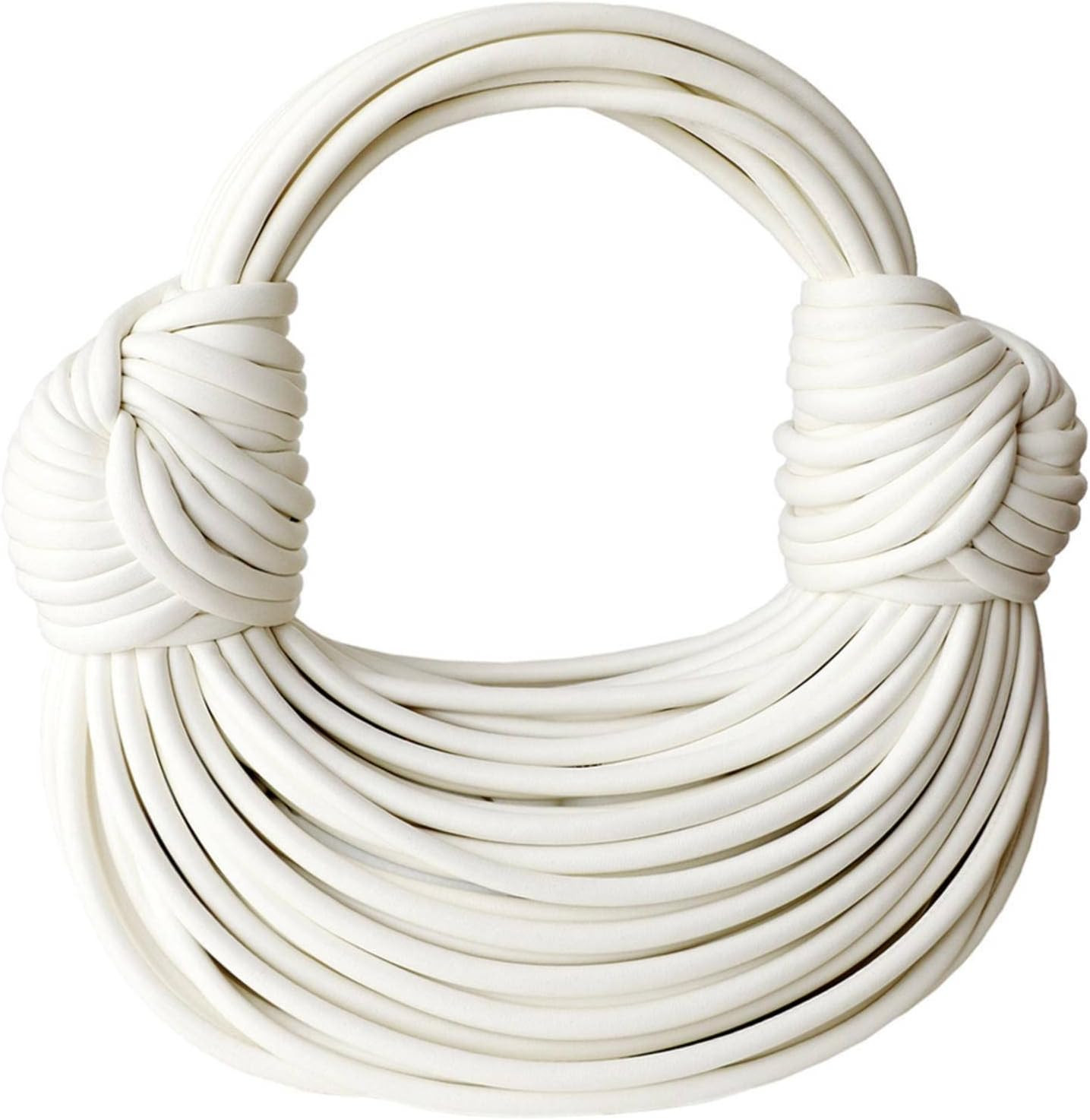 MMKJHNBHQ Bread Knotted Bag Special-Interest Design Fashion Handbag Hand-Held Bag Hand-Woven Nood... | Amazon (US)