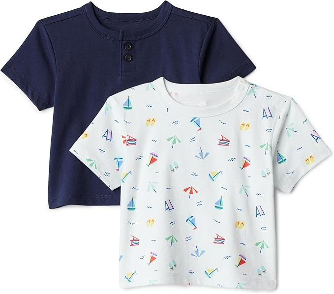 Amazon Essentials x Sofia Grainge Toddlers and Baby Boys' Cotton Short Sleeve Crewneck T-Shirts, ... | Amazon (US)