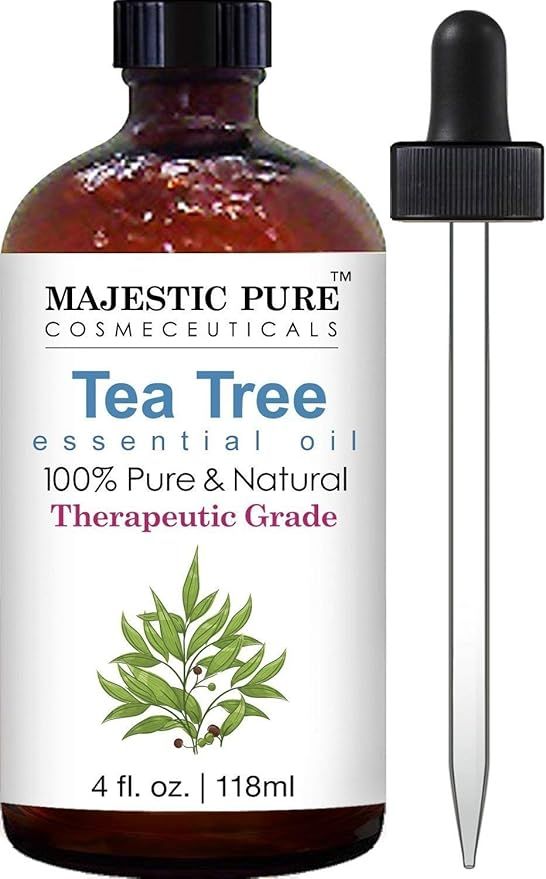 MAJESTIC PURE Tea Tree Essential Oil, Therapeutic Grade, Pure and Natural Premium Quality Oil, 4 ... | Amazon (US)