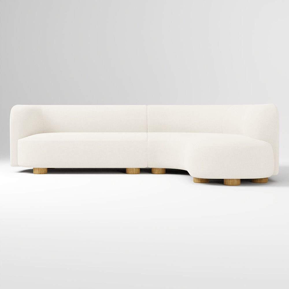 Laurent 2-Piece Wedge Chaise Sectional (111.5") | West Elm (US)