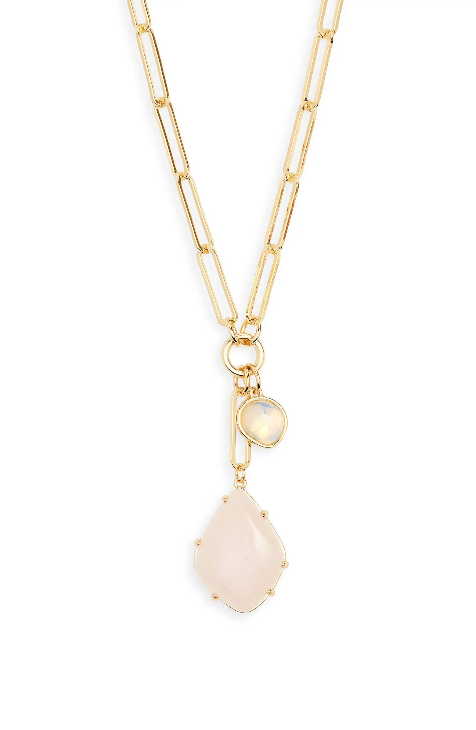 Semiprecious Stone Pendant Y-Necklace | Nordstrom