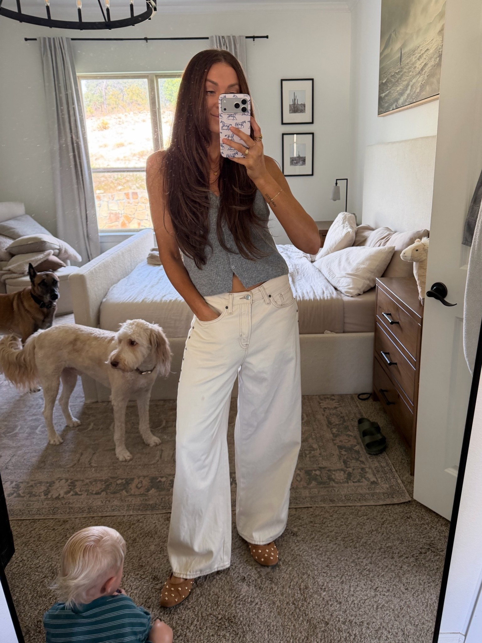 all of these actual items are no longer in stock based on what I could find — so linked similar! my favorite barrel jeans below, suede flats, and a sweater vest (actual is from Z Supply) 🍂🧸

#LTKgrwm #LTKootd #LTKSeasonal