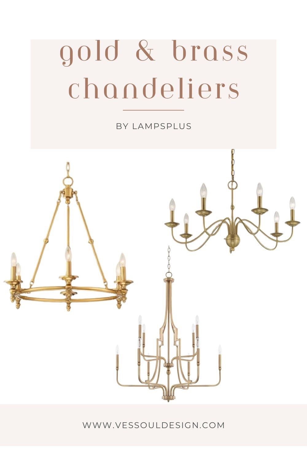These gold & brass chandeliers are a beautiful way to elevate your space with statement overhead lighting. All from Lamps Plus, each one adds timeless elegance to any room. ✨#Chandelier 

#LTKHome