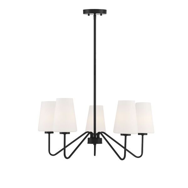 Madison Matte Black Five-Light Chandelier | Bellacor