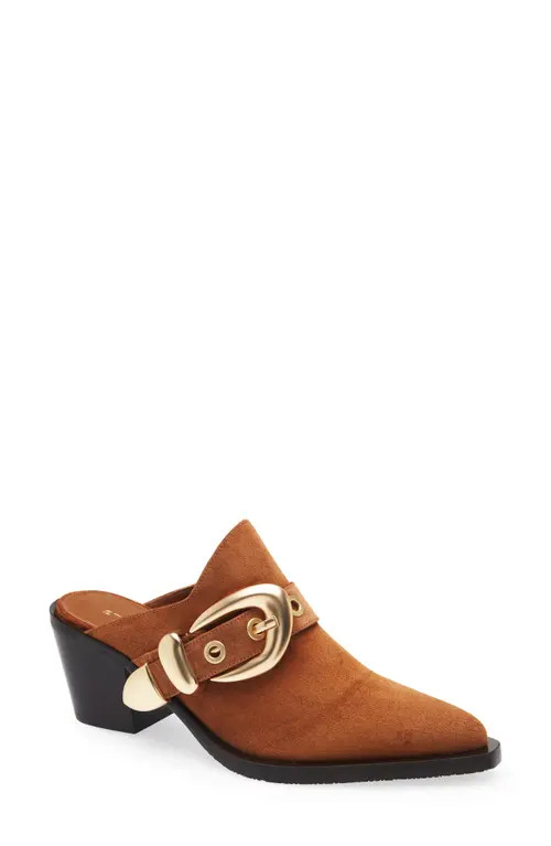 Stuart Weitzman Maven Western Mule in Doe/Dark Brown at Nordstrom, Size 10 | Nordstrom