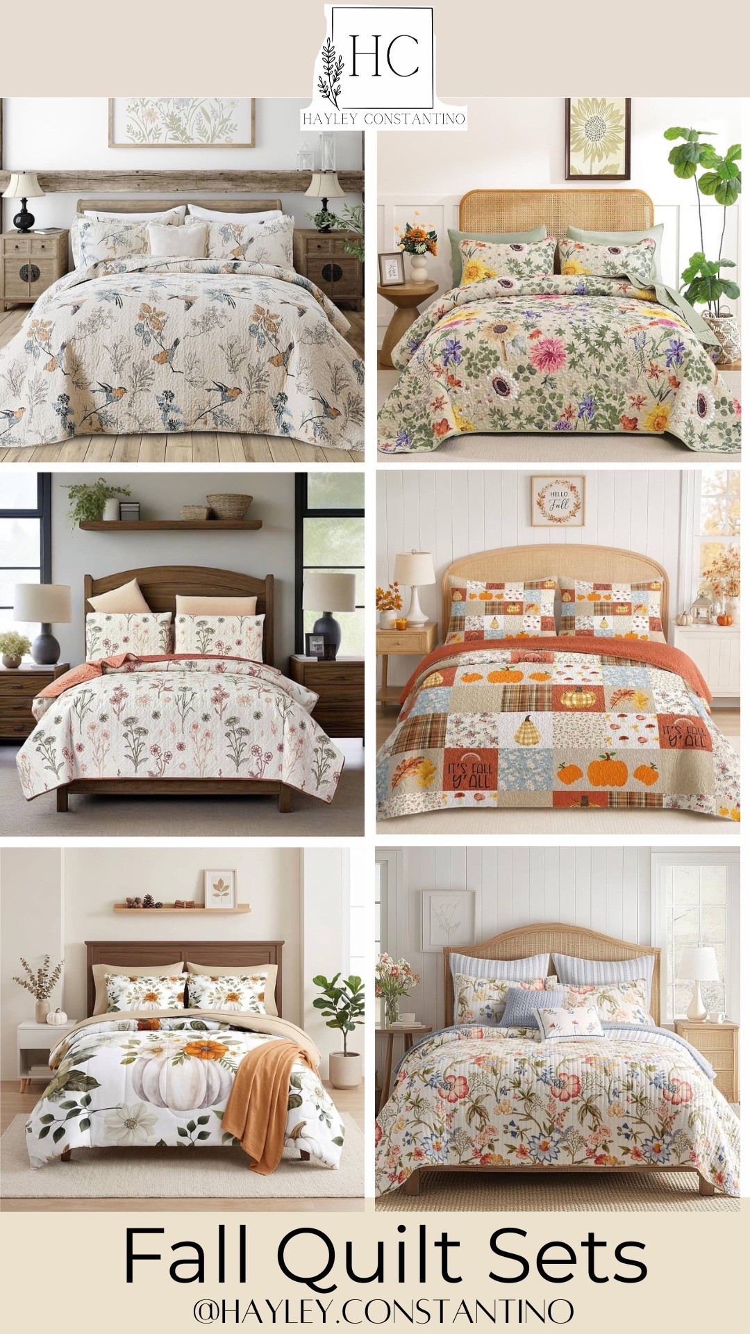 🍂 FALL BEDROOM MAKEOVER SEASON IS HERE! 🎃
Ready to bring all the pumpkin-spiced, crisp-air, cozy-socks energy into your bedroom? These gorgeous fall quilt sets make it SO easy! Just switch the bedding and suddenly your room is giving cozy autumn retreat—without a full room makeover. 😉
🌼 Soft & Romantic: Delicate florals and botanical prints for cottagecore charm.
🎃 Pumpkin Everything: Patchwork pumpkins, plaid and harvest details for the ultimate fall lover.
🍁 Classic Autumn Cozy: Rust, cream, orange and earthy tones that instantly warm up your space.
🌸 Blue & Vintage Floral: Pretty florals with a fresh twist for those who love fall but aren't ready to give up their lighter colors.
And don't forget the guest room, teen bedroom, college kid's space or vacation home! A seasonal quilt is the easiest way to give any bedroom a fresh fall feel.
Add a cozy throw, a few pillows, dried florals and a pumpkin or two—and BOOM! 🍂 Instant autumn magic.
Fall is calling… and apparently it wants a new quilt! 🛏️☕️

#LTKSeasonal #LTKHome