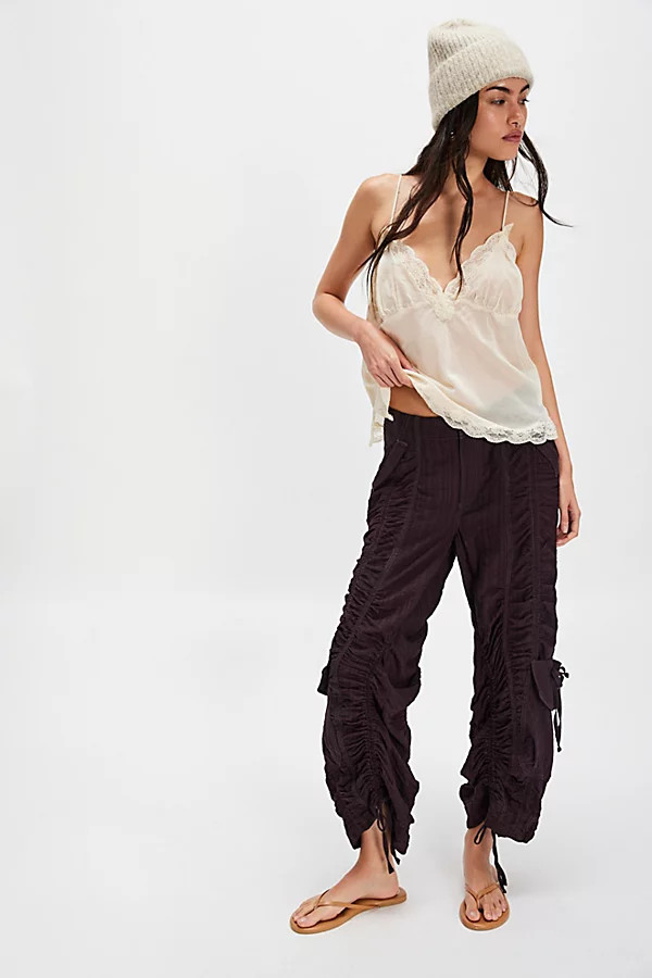 Scorpio Shirred Mid-Rise Cargo Pants | Free People (Global - UK&FR Excluded)