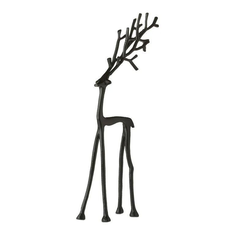 Large Metal Deer Tabletop Decoration, Black, 15.5", by Holiday Time | Walmart (US)