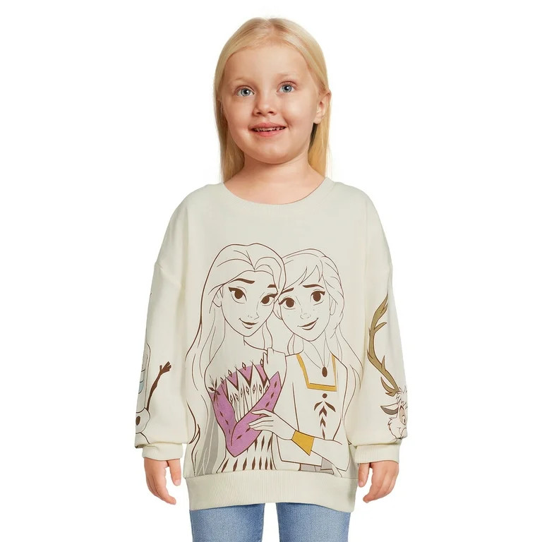 Frozen Toddler Girl Crewneck Sweatshirt, Sizes 2T-5T | Walmart (US)