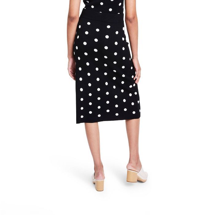 Women's Polka Dot Midi Sweater Skirt - Victor Glemaud x Target Black | Target