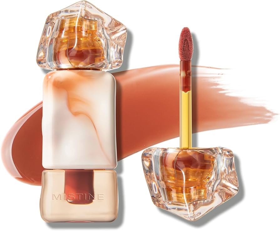 Mistine Makeup Lip Gloss Lip Plumber Non-sticky Tinted Lip Gloss Infused with 1% Peptide Moisturi... | Amazon (US)