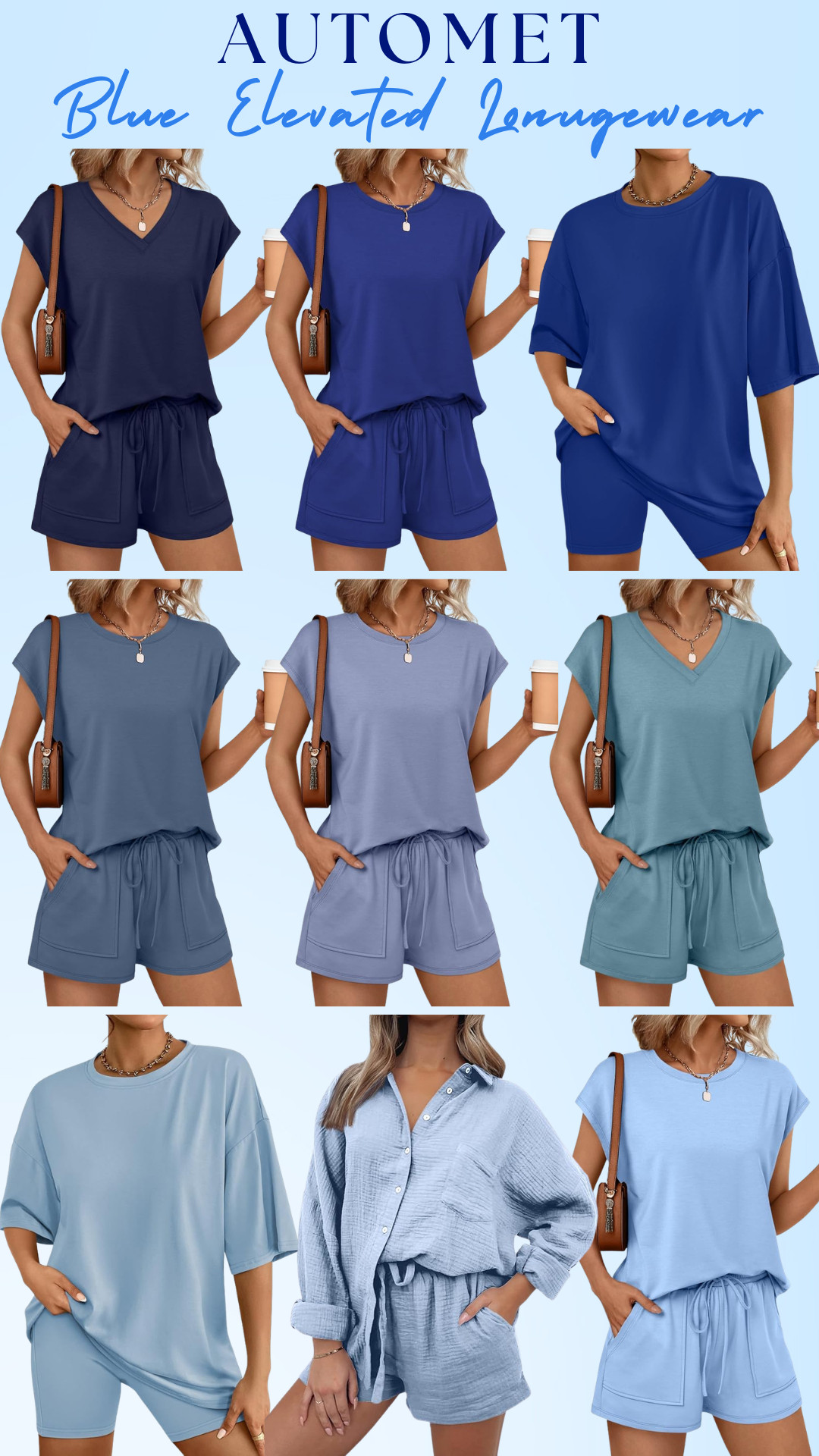 AUTOMET | 2 Piece Blue Shorts Loungewear Sets | Elevated Basics Edit

If your loungewear feels boring or just “throw on”… this is how you fix it.
Because the right set doesn’t just feel comfortable — it makes you look put together with zero effort.

I went through so many options and these AUTOMET blue loungewear sets are the ones that actually made the cut.

These are the pieces you throw on and instantly look elevated.

Why these are actually worth it:
• Soft, breathable fabric that feels amazing all day
• Relaxed fits that are flattering (not oversized in a sloppy way)
• Lightweight + perfect for warm weather
• Stretchy, comfy, and easy to move in
• Mix & match pieces → multiple outfits from one set
• That effortless “clean girl / off-duty” vibe

Color moment (THIS is what makes them stand out):
Deep navy, cobalt blue, soft slate, dusty blue, teal — all tones that feel fresh, flattering, and more elevated than basic neutrals

The vibe:
Clean, minimal, slightly sporty — but still feminine and styled

Perfect for:
At-home days that still feel put together
Running errands / coffee runs
Travel days + airport outfits
Beach walks, vacation mornings
Quick plans when you don’t want to overthink it

These are the sets you’ll keep reaching for because they just look better than your usual loungewear.

I did the digging for you — these are the ones that are actually worth buying and wearing on repeat.

If your basics feel basic… this is your upgrade.

↓ Everything is linked!

#LTKActive #LTKSaleAlert #LTKTravel