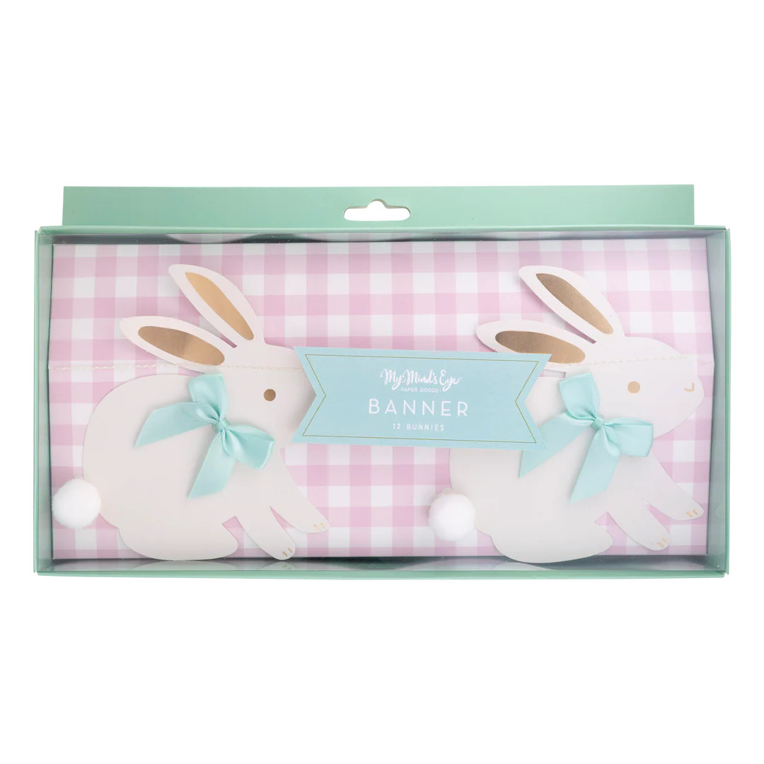 Bunnies with Ribbon Bows Banner | My Mind's Eye