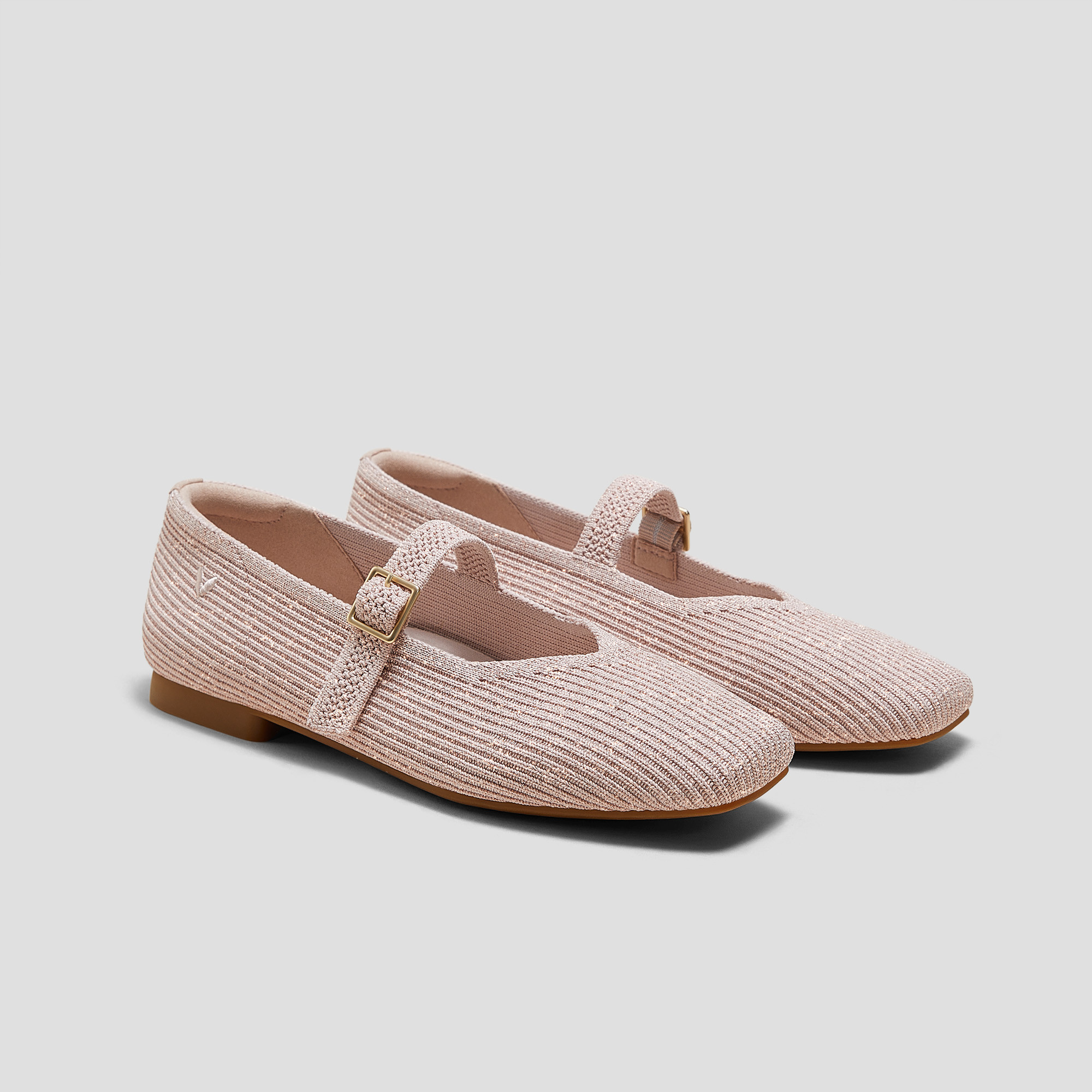 VIVAIA Square-Toe Mary Janes (Margot™ Mary Jane)|ROSE GOLD|9-9.5 | VIVAIA