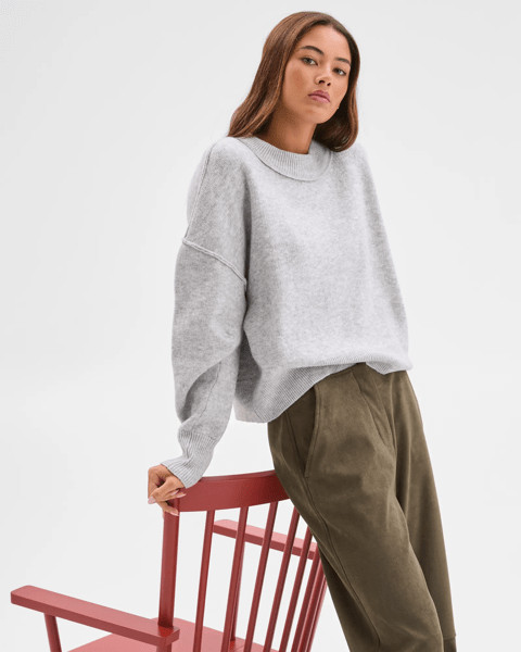 Lily Loves Sleeve Detail Knit Jumper - Grey Marle | Target AU